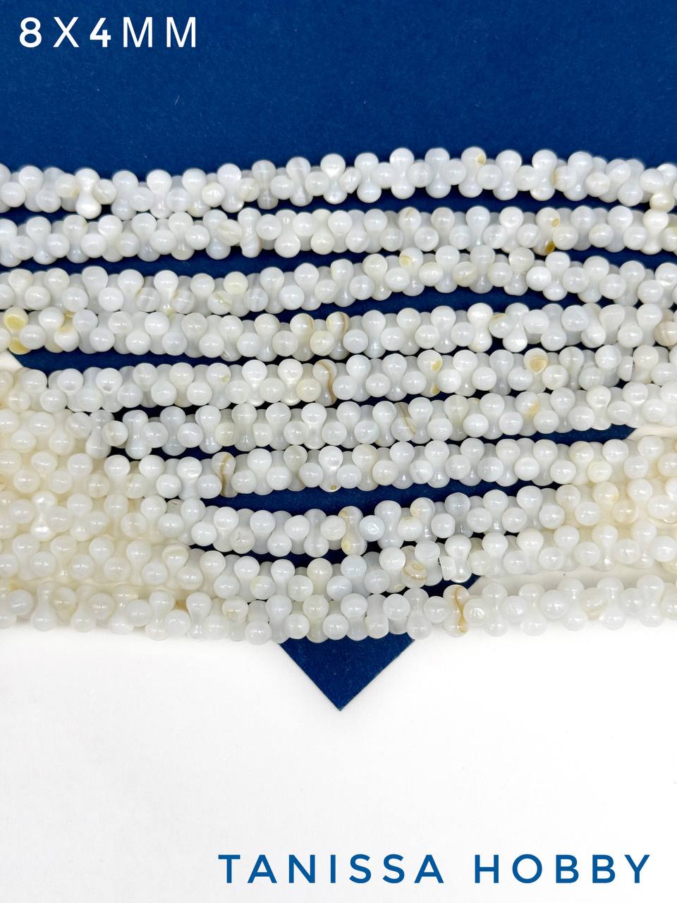 Перламутр бусины фарфаль, 8х4мм, 1/2 нити, ПМ145