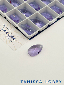 Подвеска кристалл капля, Violet, 16мм, Tanissa Crystals, СТ513