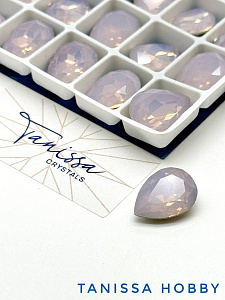Кристалл капля Rose Water Opal, 14х10мм, Tanissa Crystals, СТ340